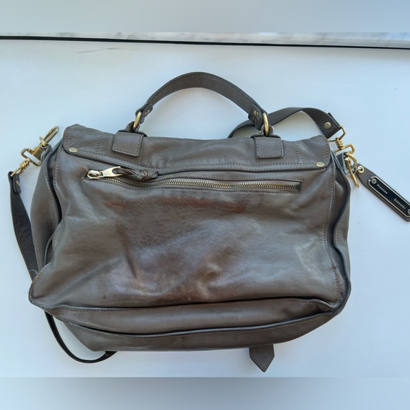 Proenza Schouler PS1 Medium Leather Satchel - Olive - Picture 4 of 6